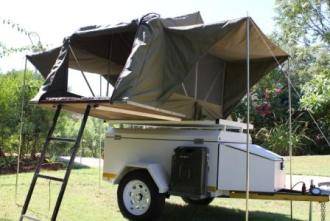 Jurgens trailer c/w t-top 2 man tent.