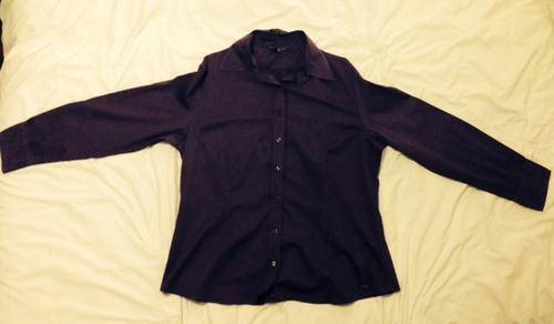 Purple Shirt 97% Cotton 3% Elastane Size 44 Finnigans by Truworths