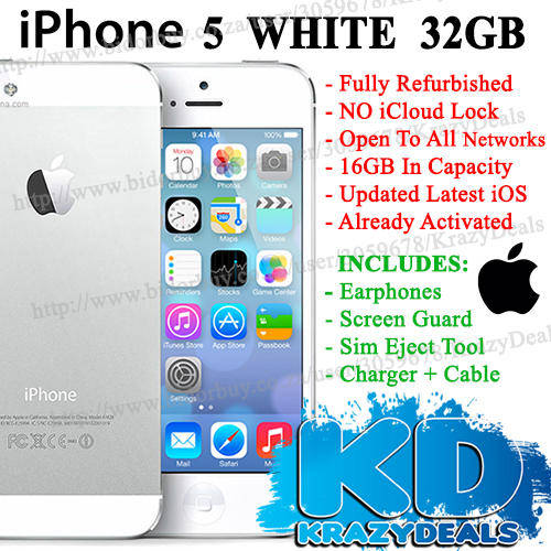 iPhone 5 White 32GB - 10/10 Condition - Bid Now!!