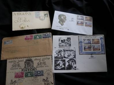 5x First day Covers. Africana,1938 Eeufees Voortrekkers x2, Pierneef x2 ons erfenis Afrikaans.