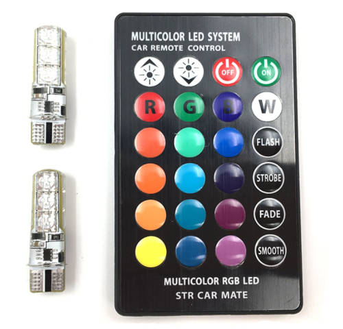 2pcs MULTICOLOUR RGB LED STR CAR MATE