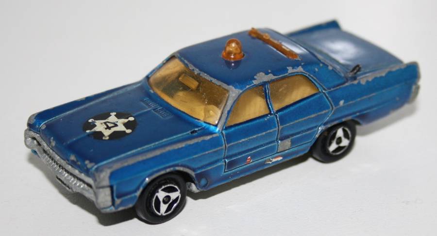 Majorette ECH1/70 blue Police Car (made in France)