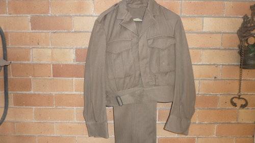 9) 1965 COMBAT UNIFORM-BUNNY JACKET & TROUSER-1966-GOOD CONDITION-SMALL-LOW START!