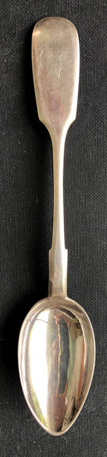 SILVER RUSSIAN TEASPOON SIGNED ADAMS