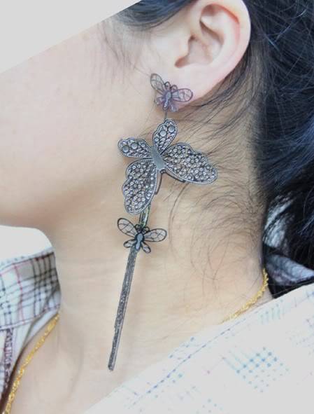 Butterfly Tassle Earrings