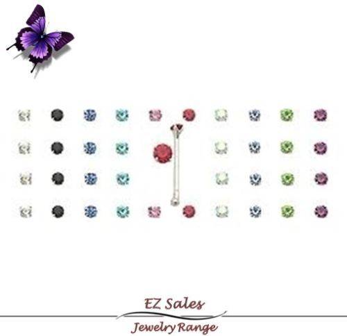 Ball End Nose Stud - Red