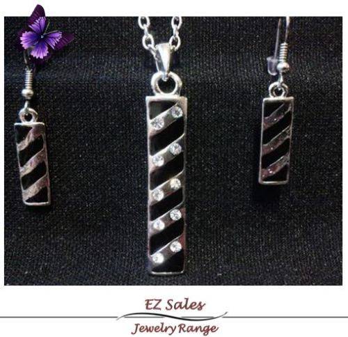 Rhinestone Necklace & Earrings - Sale item