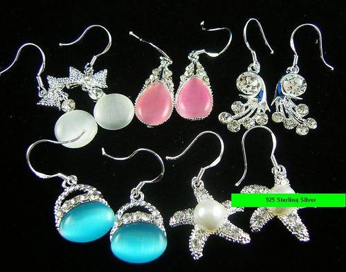 5 Pairs Sterling Silver Earrings