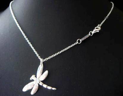 925 Sterling Silver Dragonfly pendant necklace