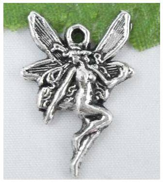 Tibetan Silver Fairy Charm x 2