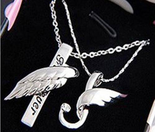 Korea angel wing necklace set