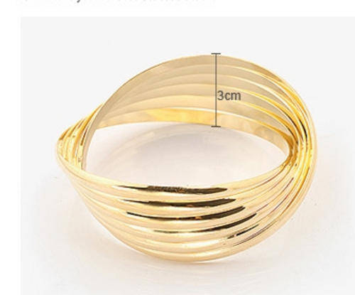 Bohemia Irregular Gold Circle Bangle