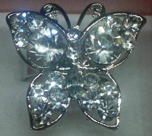 Crystal Butterfly Ring - Clear