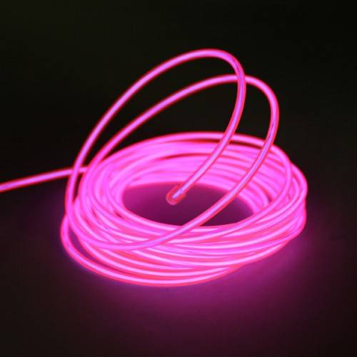 90cm EL Wire 2.3mm Neon Pink Light Inverter 24V DC