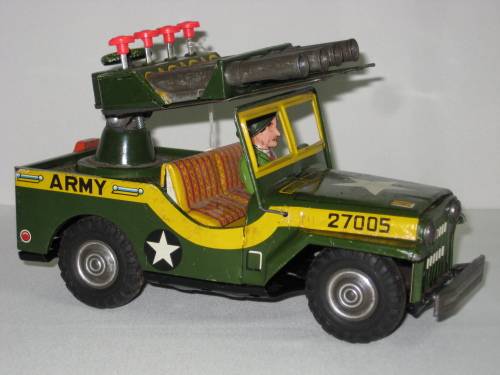 Tin Tinplate Maker = K Rocket Launcher Jeep  - 215 mm