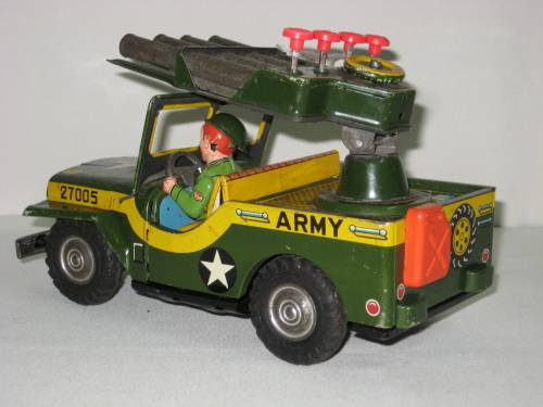 Tin Tinplate Maker = K Rocket Launcher Jeep  - 215 mm