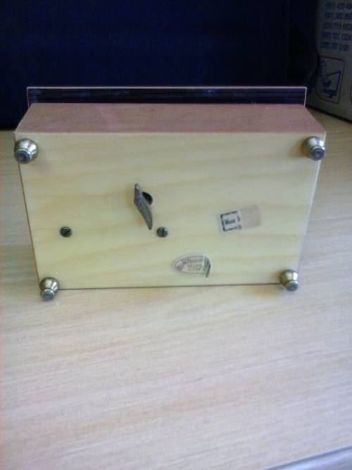 Glazed wooden musical jewelry box