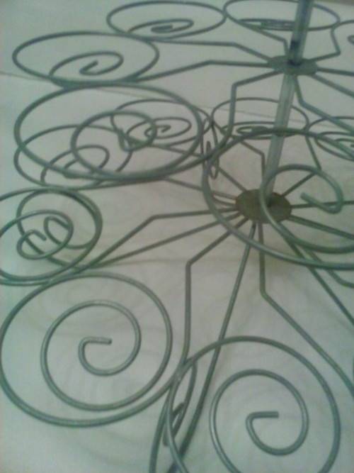 Cupcake stand made from wire. 27cm high, like new condition.