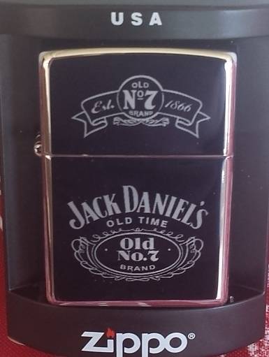 Jack Daniels Zippo Lighter High Polish Chrome