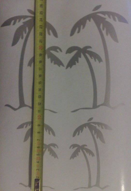 Sandblast Effect Stickers 'Palms'