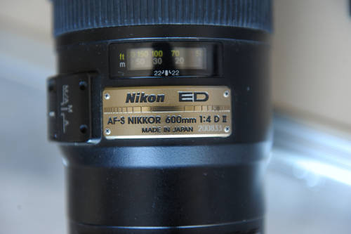 Nikon 600mm f4 lens