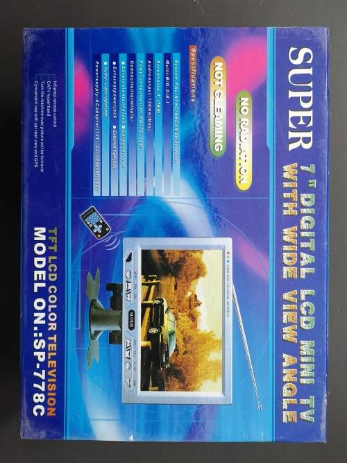 Super 7" Digital LCD Mini TV Wide Angle