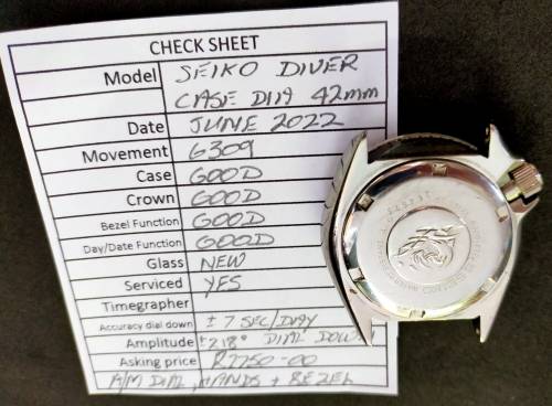 Seiko automatic scuba diver`s, 6309-729A