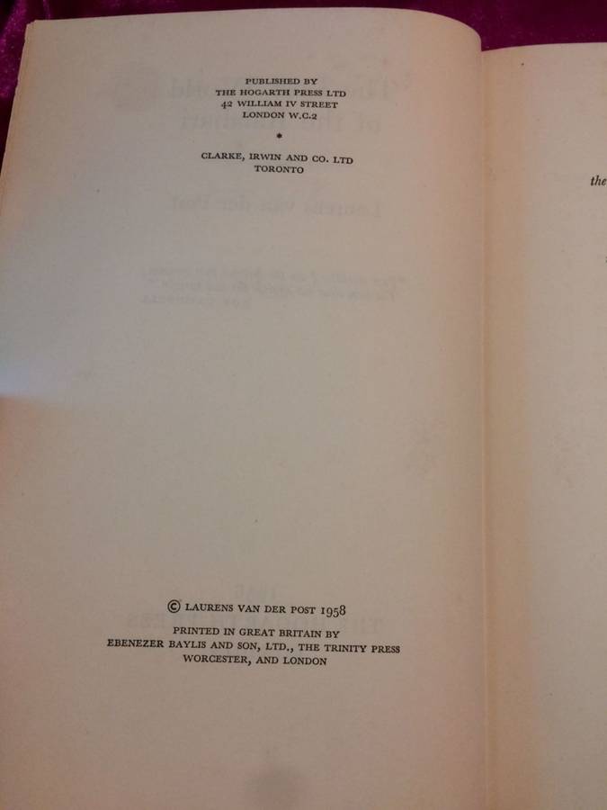 The Lost World of the Kalahari - Laurens van der Post (1958 1st Edition Hardcover)