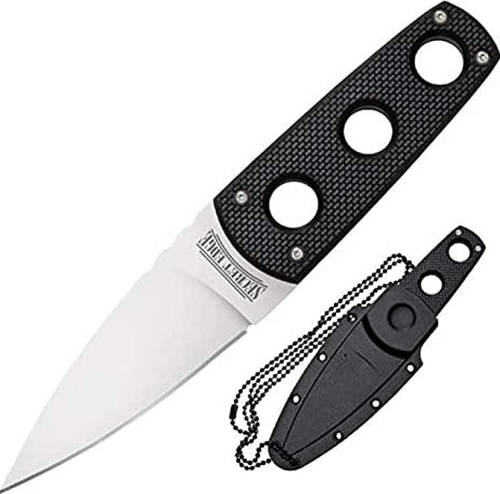 SECRET EDGE NECK KNIFE WITH CHAIN & HARD PLASTIC SHEATH!!!