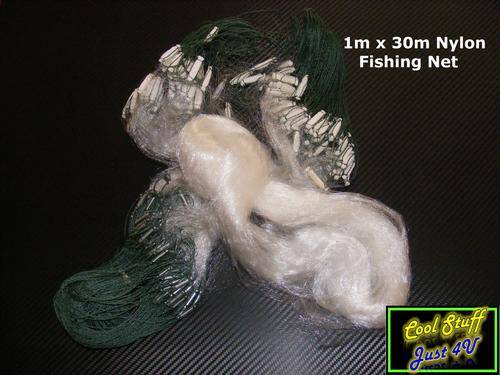 1M X 30M NYLON FISHING NET WITH WEIGHTS & FLOATATION DEVICES!!!