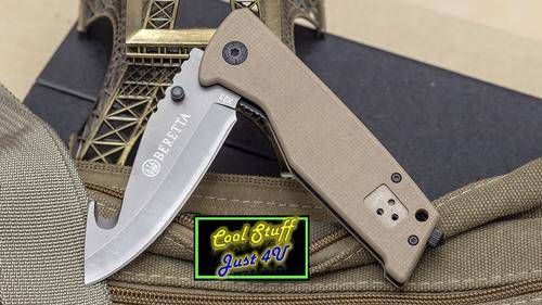 BERETTA X23 HUNTING; SKINNING FOLDING KNIFE; KAKI SAFARI COLOUR *** AWESOME KNIFE***