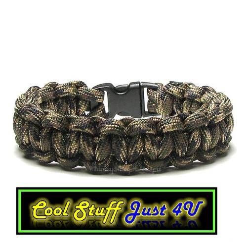 SURVIVAL MILITARY GREEN PARACORD BRACELET WITH RELEASE CLIP!!!