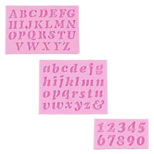 Letter/number silicone mould set