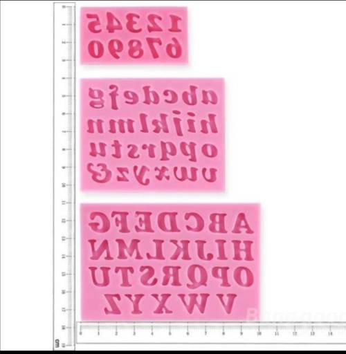 Letter/number silicone mould set