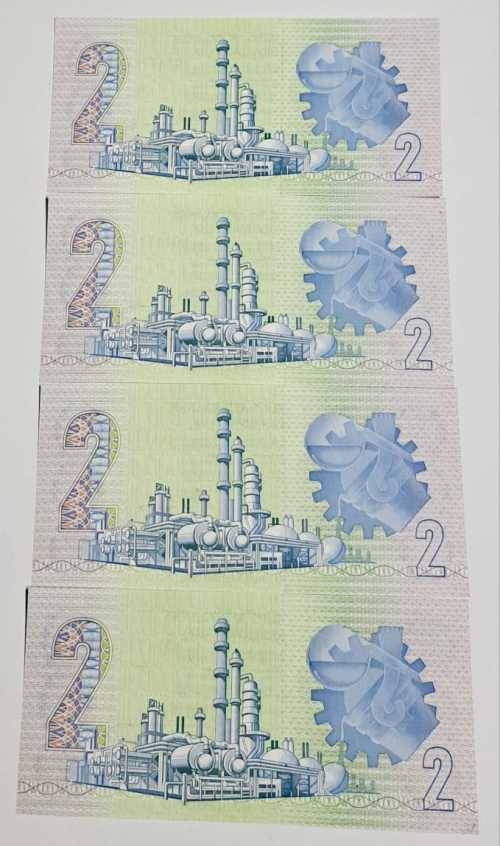 GPC DE KOCK R2 IN SEQUENCE  **GQ 1477149-152 UNC NOTES   4NOTES   NUMBERS? ??