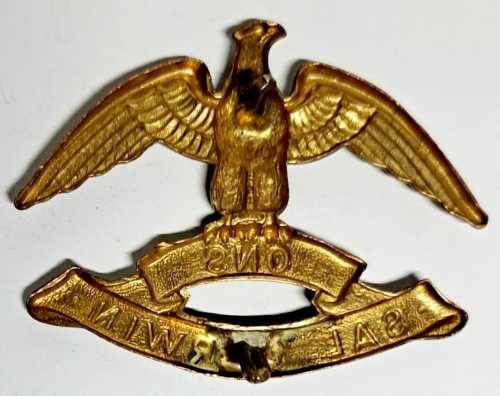 SOUTH AFRICA 1945 INFANTRY COLLAR **(  ONS SAL OORWIN. )** BADGE