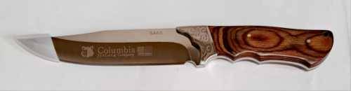 COLUMBIA HUNTING KNIFE STAINLESS STEEL OUTDOOR  SA65 &SHEATH (28CM) NEW.? ??