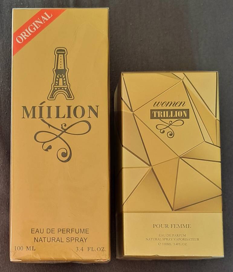 ORIGINAL MIILION & WOMEN TRILLION NATURAL SPRAY *100ML ×2 SEALED* NEW * .