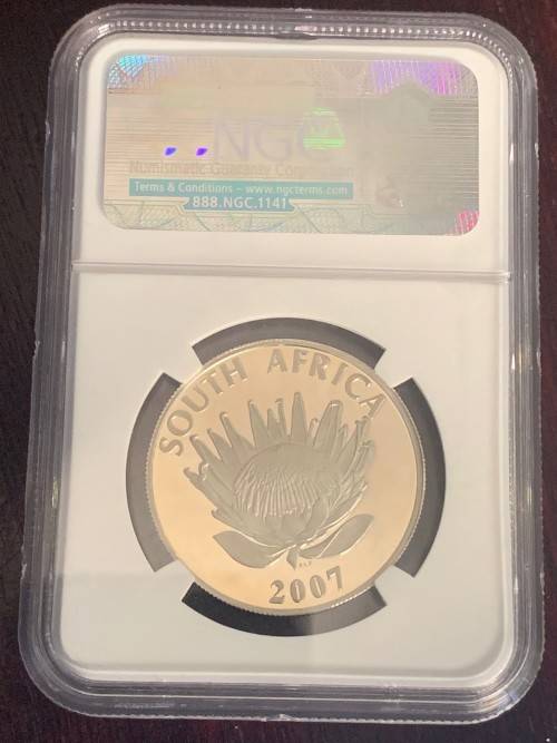 R1 - 2007 South Africa - NGC Graded PF68 Ultra Cameo (Rare Mandela Coin)