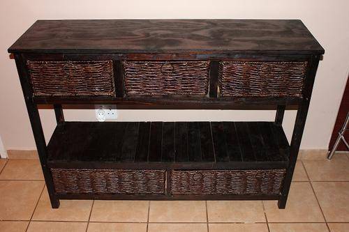 Handmade Sideboard with woven drawers