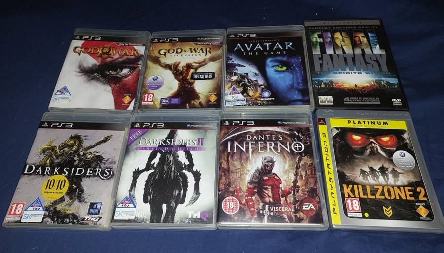 PS3 console + 8 Top games + 3D glasses