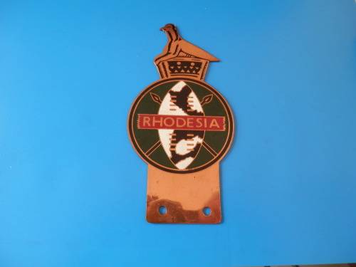 Rhodesian Car Bumper Badge