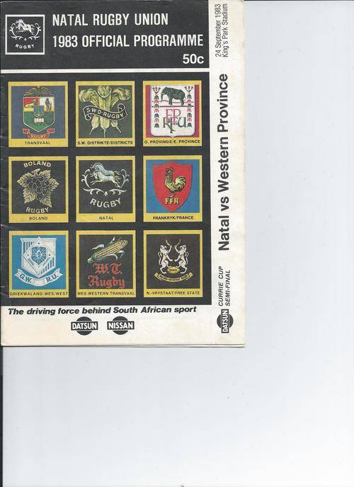 1983 Natal Rugby Programme
