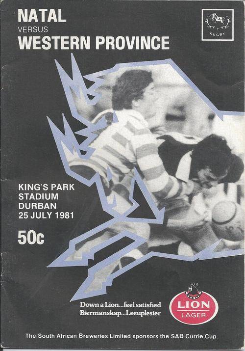 1981 Natal Rugby Programme