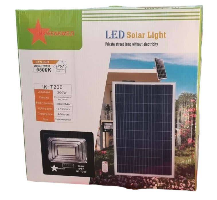 200W IK-T200 Rechargeable IP67 Solar Flood