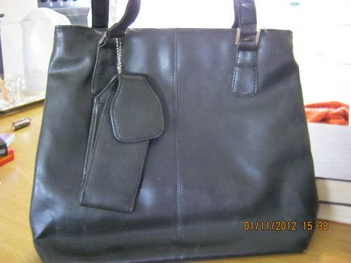 Black Handbag with cellphone pouch