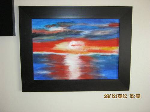 Oil painting of a Sunset