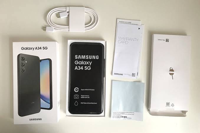New Samsung A34 with Cover and Adaptor!!