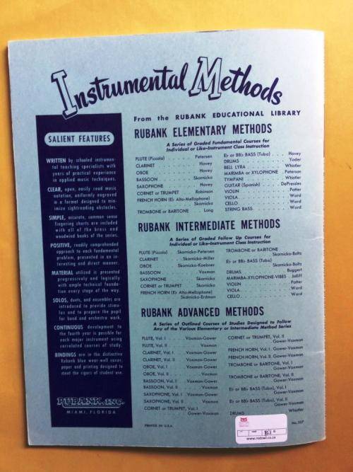 Rubank Intermediate Method, Cornet or Trumpet, J.E. Skornicka