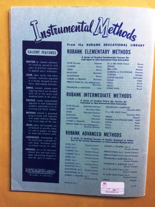 Rubank Elementary Method, Cornet or Trumpet, A.F. Robinson
